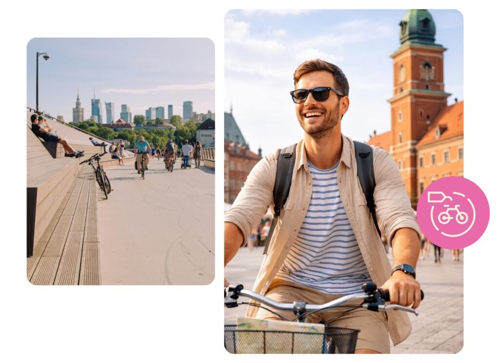 cycling in warsaw by bike